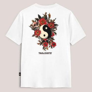 Imagem de Camiseta Town & Country Classic Skull Harmoney Branco-Masculino
