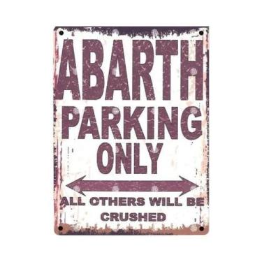 Imagem de Placa Decorativa Vintage Retro De Metal Fiat 127 Abarth Para Bar Ou Pu