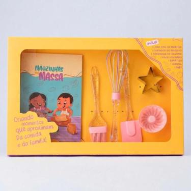 Imagem de Kit Mini Chef Infantil Mãozinhas na Massa com Livro de Receitas