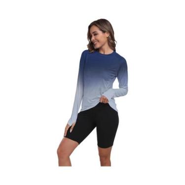 Imagem de Camiseta De Proteção UV De Manga Longa Para Mulheres, Leve E De Secage