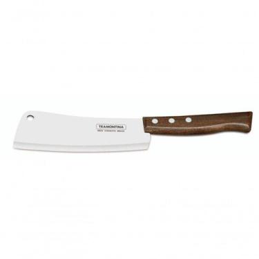 Imagem de Cutelo Tramontina 6 Tradicional Aço Inox Com Cabo De Madeira Natural