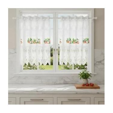 Imagem de Cortina Pia Bando Vitro Formosa Renda Cozinha 1,60x0,80x0,20 - Beija F
