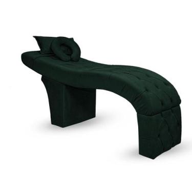 Imagem de Maca Estética Bela Para Extensão De Cílios Veludo Verde - SOFA STORE