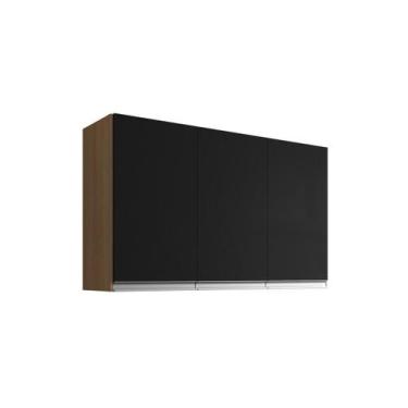 Imagem de Armário Aéreo Suspenso Laura Multiuso Cozinha 120Cm 3 Portas - - Lumie