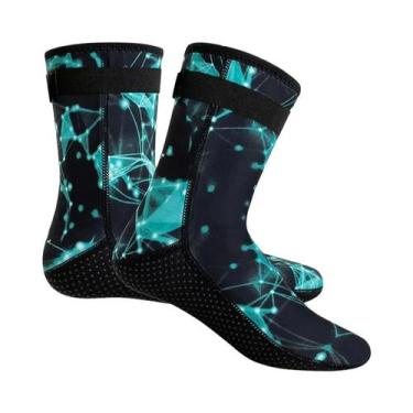 Imagem de Meias De Neoprene De Corte Alto Para Natação, Mergulho, Surf, Snorkeli