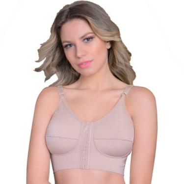Imagem de Sutiã pós-cirúrgico com fechamento frontal, com costura nos bojos New 