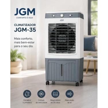 Imagem de Climatizador Evaporativo JGM 35 Litros 220V Portátil Ventila e Resfria