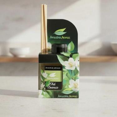 Imagem de Difusor de Aromas Perfume De Ambientes Varetas Chá Branco 270ml Amazôn