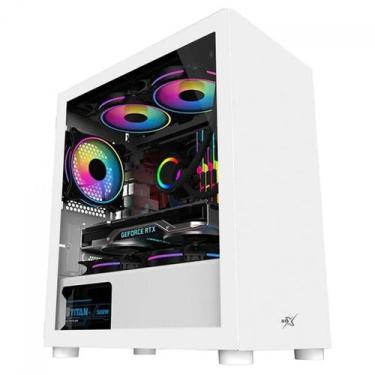 Imagem de Gabinete Gamer BRX Blazer White, Mid Tower, Vidro Temperado, M-ATX, Se