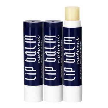 Imagem de Kit 3 Protetor Labial Hidratante Sem Cor Lip Balm Koloss 4G Masculino
