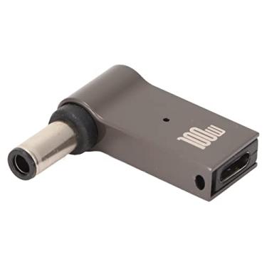 Imagem de PD USB Tipo C fêmea entrada para DC, design de cotovelo Adaptador USB portátil compacto para DC amplamente compatível para casa para interiores para escritório(6 * 1,4 mm)