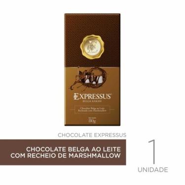 Imagem de Barra De Chocolate Expressus Kakaw Belga Ao Leite Com Recheio De Marsh