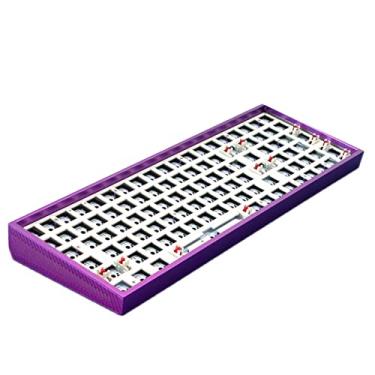 Imagem de LGBN Teclado para jogos de liga de alumínio, kit faça você mesmo, teclado mecânico modular RGB de 100 teclas, 96% TKL, Hot-Swap e software personalizável compatível roxo