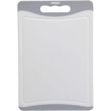 Imagem de TÁBUA CULINÁRIA 1x36x25cm PLÁSTICO CINZA ANTIDERRAPANTE