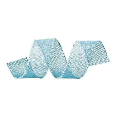 Imagem de Fita Natalina De Juta Azul Teal 1un 3,80cmx9,14mts 1920966