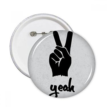 Imagem de Contorno de tesouras personalizado gesto redondo pinos crachá botão emblema decoração acessório 5 peças