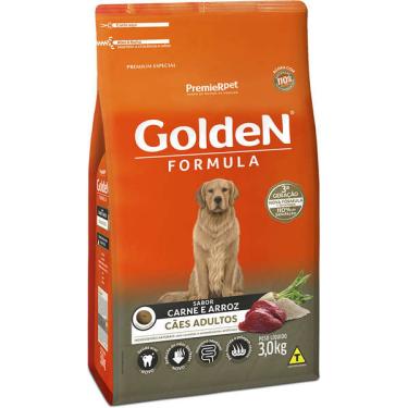 Imagem de Ração Seca PremieR Pet Golden Formula Carne e Arroz para Cães Adultos - 3 Kg