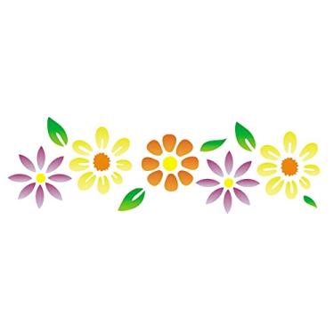 Imagem de Stencil de Acetato para Pintura OPA 10 x 30 cm - 727 Flores do Campo