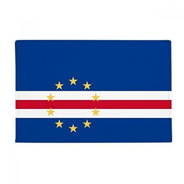 Imagem de DIYthinker Tapete de porta de banheiro com bandeira nacional da África do Cabo Verde