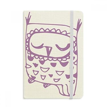 Imagem de Caderno de animais de estimação com desenho de olhos fechados, capa dura de tecido oficial