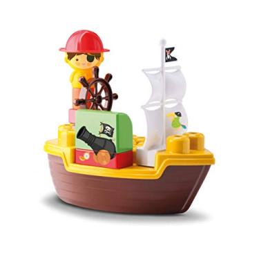 Imagem de SAMBA TOYS Blocos de Montar Navio Pirata Personalização com Adesivos