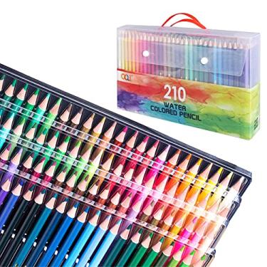 Imagem de Baugger Lápis de cor,120/150/180/210 Artista profissional Conjunto de lápis de aquarela Lápis de cor solúveis em água para alunos de escola Adultos Lápis de cor Materiais de arte para esboços de