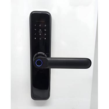 Imagem de Fechadura Eletrônica Digital Biométrica Beluni New Black Tuya Smart Wifi 422