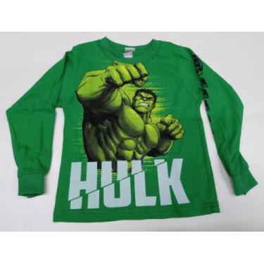 Imagem de Manga Longa Hulk Camiseta Infantil Blusa Inverno Pra Criança Maj661 Rc