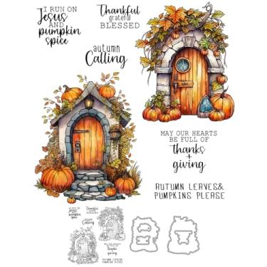 Imagem de YIXUAN Conjunto de carimbos transparentes e matrizes de corte de metal com caixa de envelope para fazer cartões, faça você mesmo, materiais de scrapbook, molde de faca de carimbo de silicone para