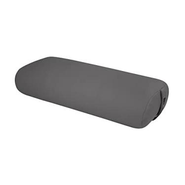 Imagem de Hugger Mugger EZ Clean Standard Yoga Bolster – Carvão – Firme, suporte, feito à mão, durável, o vinil ecológico pode ser limpo e higienizado