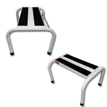Imagem de Escada Metálica Auxiliar Maca Um Degrau Branca Prática E Segura - prim