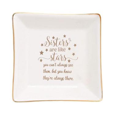 Imagem de Rafaelle Bandeja de joias de cerâmica, bandeja de joias de anel, melhores amigas, mãe, irmã, colega de trabalho, presente de aniversário do dia das mães e Natal para mulheres - presentes inspiradores