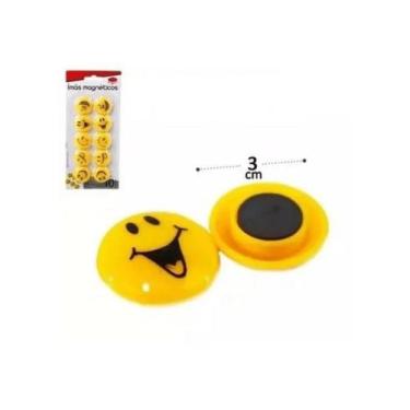 Imagem de Ima de Geladeira Kit com 10 Emoji Pra Painel Magnetico Decorativos Qua
