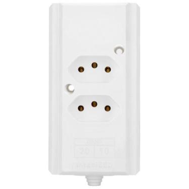 Imagem de Tomada Barra Para Extensão Dupla 10/20a Régua Elétrica - Interneed, Br