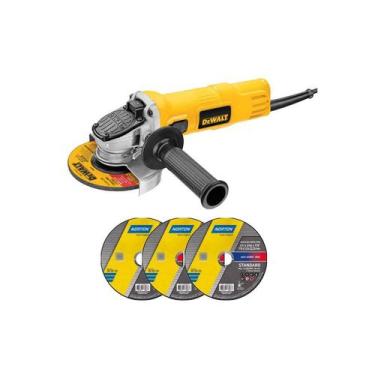 Imagem de Kit Esmerilhadeira Angular 4 1.2 115mm 800w Dwe4020 Dewalt com 3 Disco