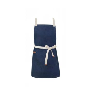 Imagem de Avental Jeans Azul Alça Algodao Cru Cozinha Bar Jardinagem