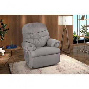 Imagem de Poltrona Do Papai Mamae Vovo Reclinável Barão Suede Soft Confortavel areia 376 Areia 376