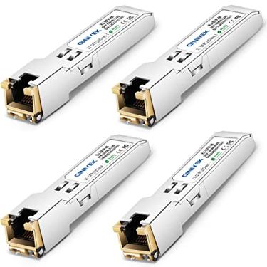 Imagem de QINIYEK Módulo Sfp Para Rj45 - Transceptor 1000Base-T Cisco, Meraki, Fortinet, Ubiquiti Unifi, D-Link, Supermicro, Netgear, Tp-Link E Mais Até 100M (Pacote Com 4)