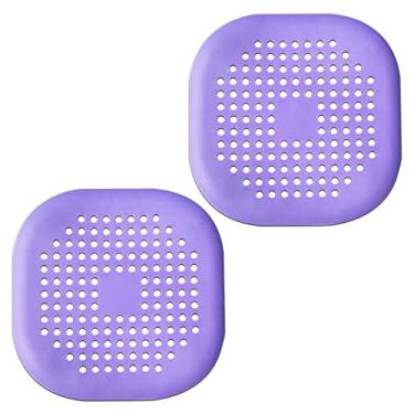 Imagem de Philbinden 2 Peças De Protetores Ralo Chuveiro, Coletor Cabelo, Rolha Banheira, Capa Protetora Com Ventosa, Sifão Água, Pia Para Banheiro E Cozinha (Roxo, Roxo)