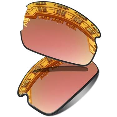 Imagem de Vonxyz Lentes de reposição para óculos de sol Oakley Flak 2.0 OO9295 – Confirmar ajuste | Resistente a arranhões, Pêssego dourado polarizado, 0