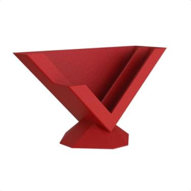 Imagem de Expositor Porta Cartão de Visita Suporte para Cartao Panfleto Coração(Vermelho)