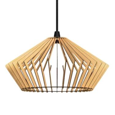 Imagem de Luminária Teto Tipo Pendente Dejavu Mdf Completa - MDF Cru