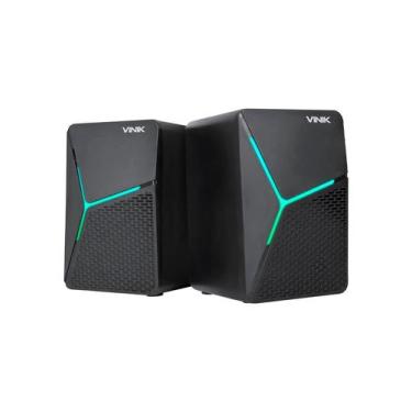 Imagem de Caixa De Som Gamer Vinik Star 6w 2.0 Led Rainbow - Vspkg6wst
