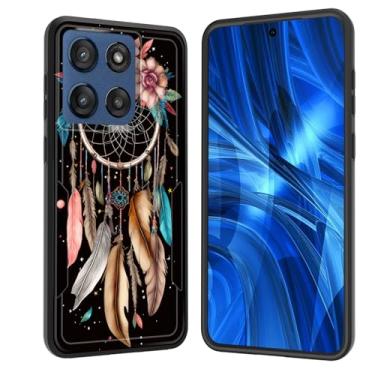 Imagem de JHYYTUJTYP Capa para Moto Edge 2025, [Teste de queda de grau militar] Capa protetora resistente à prova de choque resistente para Motorola Moto Edge 2025, flor apanhadora de sonhos