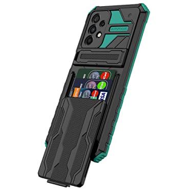 Imagem de Capa Capinha Anti Impacto para Samsung Galaxy A13 4G/A13 LTE com Card Slot Carcaça Carteira Antiqueda - Verde