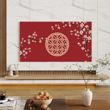 Imagem de Capa protetora contra poeira para TV interna de 81 a 203 cm, protetor de tela à prova de poeira para TVs LCD/LED, capa de TV de poliéster suave para sala de estar/quarto, acessório decorativo - flor 3