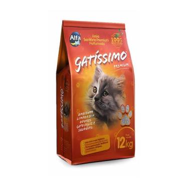 Imagem de Areia Sanitária Higiênica Para Gatos Gatissimo Premium 12kg - Alfa Pet