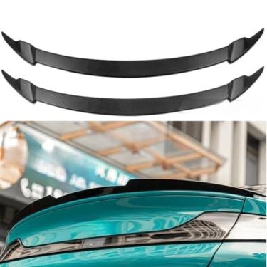 Imagem de Spoiler traseiro de carro Spoiler de porta-malas Spoiler de porta-malas Spoiler de teto de teto traseiro Kit de corpo de queixo compatível com acessórios externos SU7 (preto brilhante)