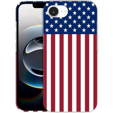 Imagem de SM CASES Capa para iPhone 16e - Bandeira Americana dos EUA Design Impresso 3D Capa de Plástico Rígido Compatível com iPhone 16e