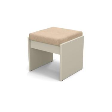 Imagem de Banqueta Para Penteadeira Almofadada Versátil Patrimar, Off White